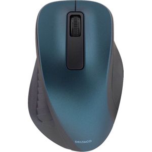 Deltaco - Draadloze Optische Muis - Blauw - 1200 DPI - Ergonomisch Ontwerp