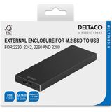 Deltaco MAP-K16N Externe SSD Behuizing - M.2 - Zwart