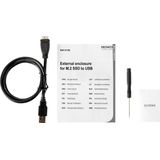 Deltaco MAP-K16N Externe SSD Behuizing - M.2 - Zwart