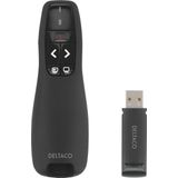 Deltaco - Draadloze Presenter - Laserpointer - Zwart - Plug'n'Play - 15m