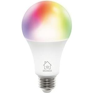 DELTACO SMART HOME SH-LE27RGB - 9W LED-kleur RGB-lamp - Slimme kleur veranderende lamp (wifi)