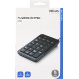 Deltaco - Bedraad Numeriek Toetsenbord - Zwart - USB - 23 Toetsen