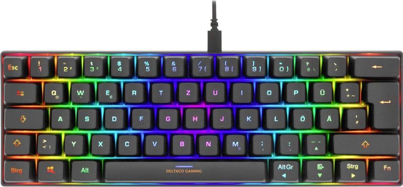 Deltaco - 60% Gaming Toetsenbord - Mechanisch - RGB - Content Red Switches - QWERTZ