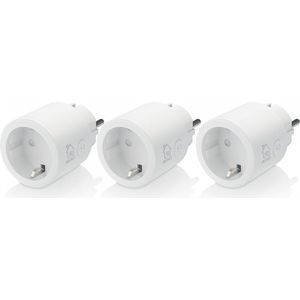 Deltaco - Smart Switch WiFi 3-pack - Draadloze Stekker - Wit - 10A - 2400W