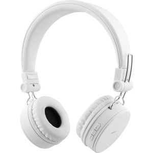 Streetz Foldable On-Ear BT Headset, 3.5 mm - White