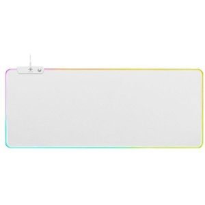 Deltaco - Gaming Muismat XL – RGB - 90x36cm – Wit