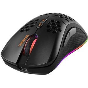 Deltaco DM220 Draadloze Gaming Muis - Lichtgewicht - RGB - 6400 DPI - Zwart