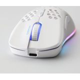 Deltaco WM80 Draadloze Gaming Muis - Lichtgewicht - RGB - 6400 DPI - Wit