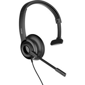 Deltaco Office USB mono headset, volume (DNC, Bedraad), Koptelefoon, Zwart
