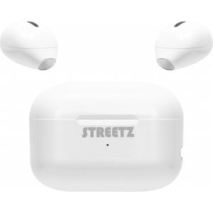 STREETZ TWS-114 In Ear headset Bluetooth Stereo Wit Indicator voor batterijstatus, Headset, Oplaadbox, Volumeregeling, Touchbesturing