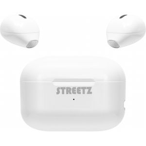 Streetz TWS Mini Bluetooth In-Ear Hoofdtelefoon Li-Ion batterij tot 5 uur. (Geen ruisonderdrukking, 16 h, Bedraad), Koptelefoon, Wit