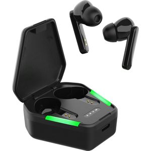 STREETZ - True Wireless - Draadloze Stereo Gaming Earbuds - Matzwart - In-Ear Oordopjes