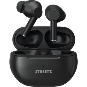 STREETZ TWS-117 In Ear headset Bluetooth Stereo Zwart Headset, Oplaadbox, Volumeregeling, Touchbesturing