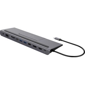 Deltaco USBC-DOCK2, Kabelgebunden, USB 3.2 Gen 1 (3.1 Gen 1) Type-C, 85 W, 3,5 mm, 1.4/2.2, 1000 Mbit/s