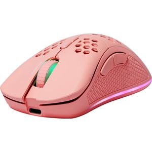Deltaco - PM80 - Draadloze Gaming Muis - Roze - Lichtgewicht - RGB - 6400 DPI