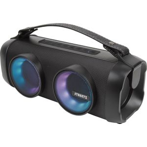 Streetz Bluetooth Boombox - Draagbare Speaker - Led-verlichting - Zwart