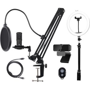 Deltaco microfoon Mikrofono rinkinys GAMING, mikrofonas, internetinė camera, skambėjimo lemputė / GAM-170 / 4222179