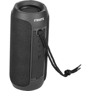 Streetz Nešiojama kolonėlė Bluetooth, , AUX, micro SD lizdas, juoda / S250-BLK / 6612033 (4 h, Oplaadbare batterij), Bluetooth luidspreker, Zwart