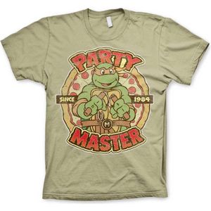 Teenage Mutant Ninja Turtles Officieel gelicenseerde merchandise TMNT - Party Master Since 1984 T-shirt (beige), Beige, S