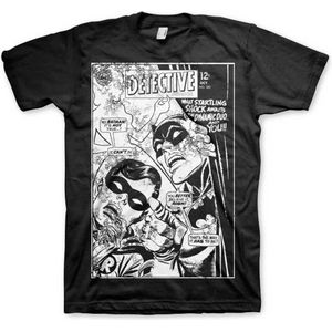 DC Comics Batman Heren Tshirt -M- Dynamic Duo Distressed Zwart