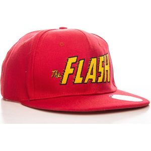 DC Comics The Flash Snapback Pet Text Logo Rood