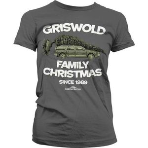 National Lampoon's Christmas Vacation Dames Tshirt -M- Griswold Family Christmas Grijs