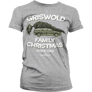 National Lampoon's Christmas Vacation Dames Tshirt -S- Griswold Family Christmas Grijs