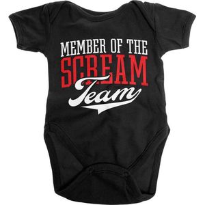 Romper Baby -6 maanden- Member Of The Scream Team Zwart