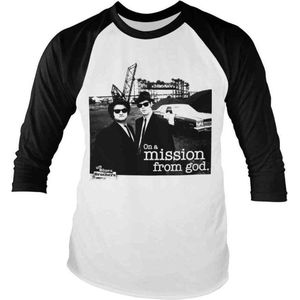 The Blues Brothers Raglan top -XL- Photo Wit/Zwart