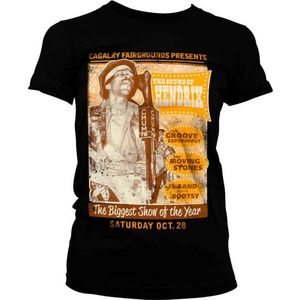 Jimi Hendrix Dames Tshirt -XL- The Sound Of Hendrix Poster Zwart