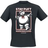 Ghostbusters Heren Tshirt- Stay Puft Marshmallows Zwart
