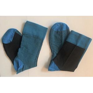 2 x Nylon Happy socks ( Hysteria ) , one-size, blauw-grijs
