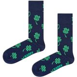 Happy Socks - Big Luck - Huissokken - Navy - Hoog Model - Versterkte Hiel en Teen