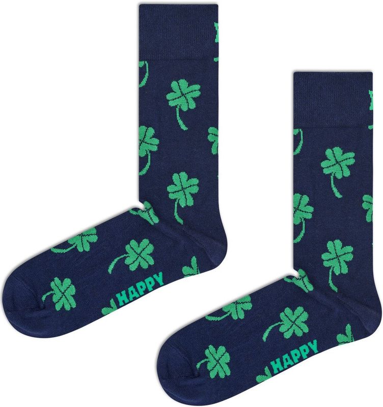 Happy Socks - Big Luck - Huissokken - Navy - Hoog Model - Versterkte Hiel en Teen