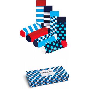 Happy Socks - Filled Optic Gift Box - Unisex Sokken - Multicolor - Natuurlijke Materialen