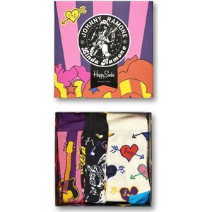 Happy Socks - The Linda & Johnny Ramone Gift Box - Unisex Sokken - 3-pack