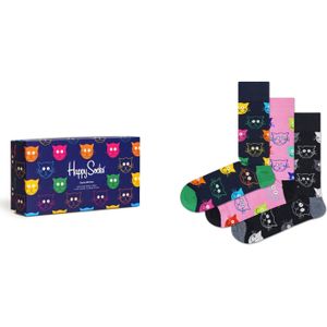 Happy Socks - Mixed Cat Socks Gift Set - Sokken - Multicolor - Katoenmengsel - 3 Paar