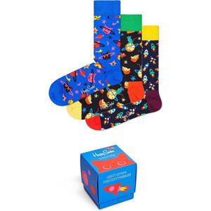 Happy Socks - Outer Space Socks Gift Set - Unisex Sokken - 3-pack - Cadeauverpakking