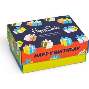 Happy Socks - Happy Birthday Socks Gift Set - Unisex Sokken - Multicolor - Katoenmengsel