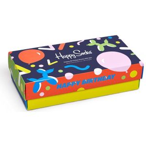 Happy Socks - Happy Birthday Socks Gift Set - Unisex Sokken - 3-pack - Cadeauverpakking