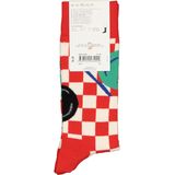 Sokken - Rood Met Wit Ruitjes - Katoen - Ontbijt Thema
