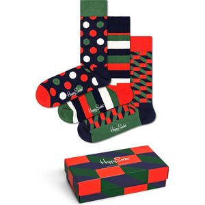 Happy Socks - Classic Holiday Socks Gift Set - Unisex Sokken - 3-pack - Cadeauverpakking