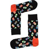 Happy Socks - Friday Night - Sokken - Blauw, Zwart, Rood, Wit, Geel - 2 Stuks