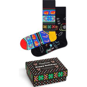 Happy Socks - Ho Ho Ho Socks Gift Set - Unisex Sokken - 2-pack - Cadeauverpakking