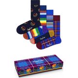 Happy Socks - 4-Pack Sokken - Blauw - Huissokken