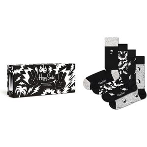 Happy Socks - Giftset - Kniekousen - Zwart/Wit/Grijs - 4 Paar