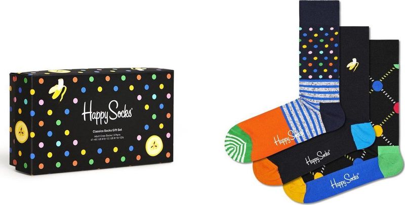 Happy Socks - Classic Socks Gift Set - Unisex - 3-pack - Huissokken