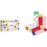 Happy Socks Flower Socks Gift Set (3-pack) - gekleurde bloemenzee - Unisex - Maat: 36 - 40