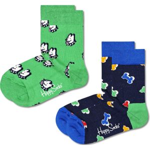 Happy Socks KDDB02-7300 Kids Dog & Dog Bone Socks 2-pack - maat 4-6Y
