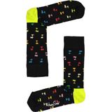 Happy Socks - Palm Sock - Zwart - Unisex - 1 Paar Sokken